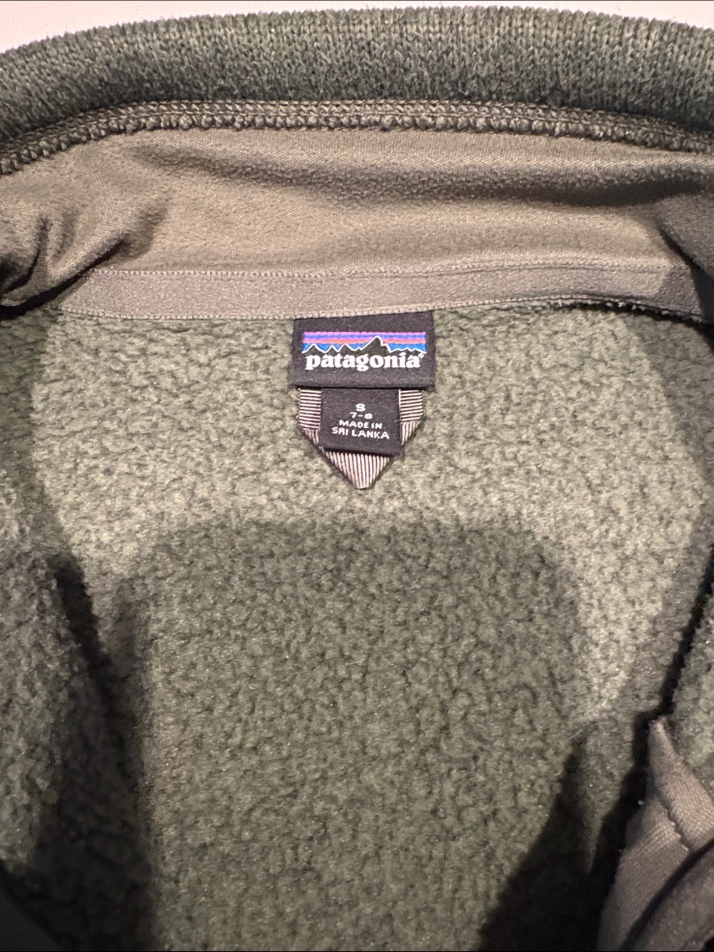 Patagonia Boys Better Sweater  Green Half-Zip Fleece Pullover Size 7-8 Like New - Picture 6 of 6